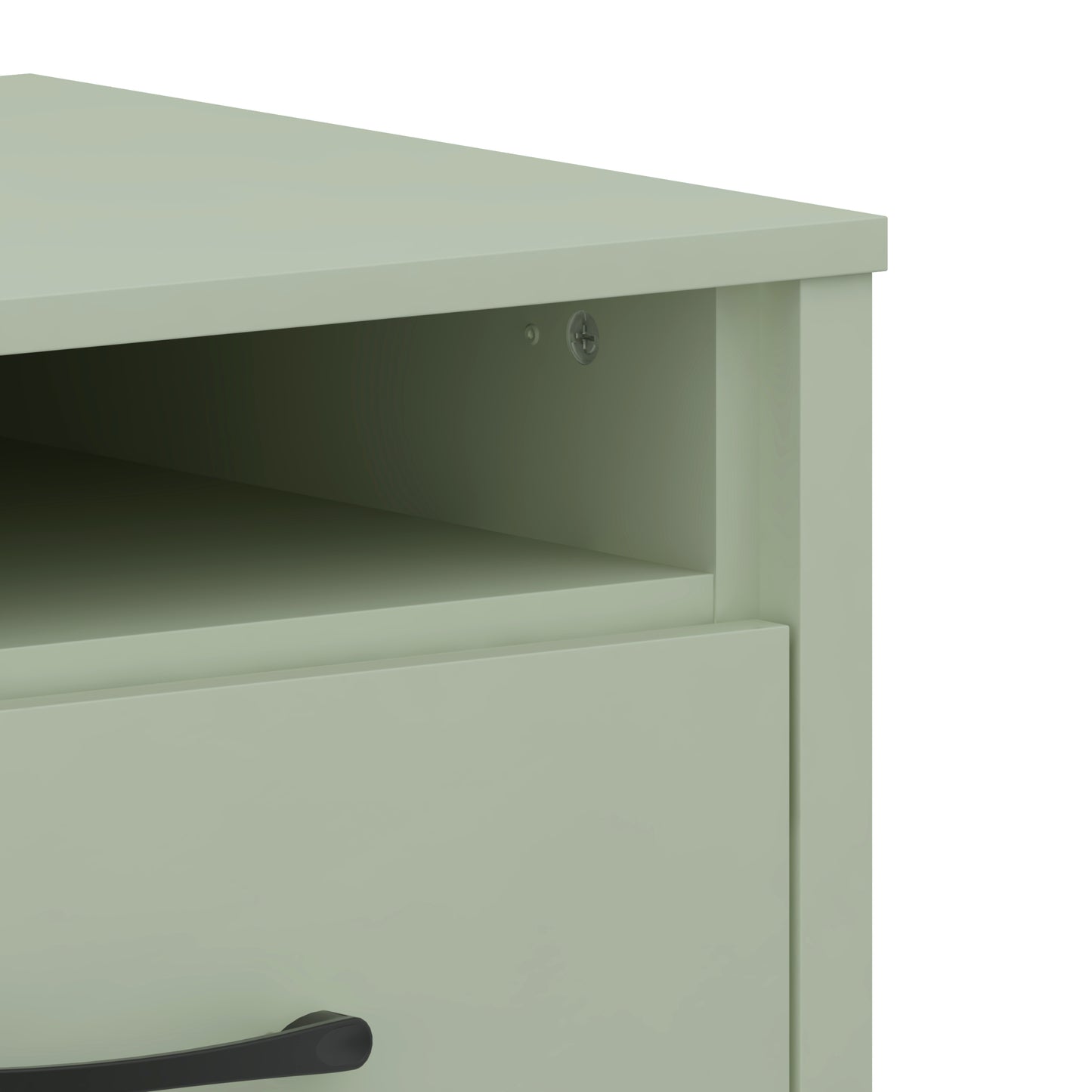 Galano Modern 2-Drawer Nightstand with Open Storage 20.9" W × 15.7" D × 22.7" H