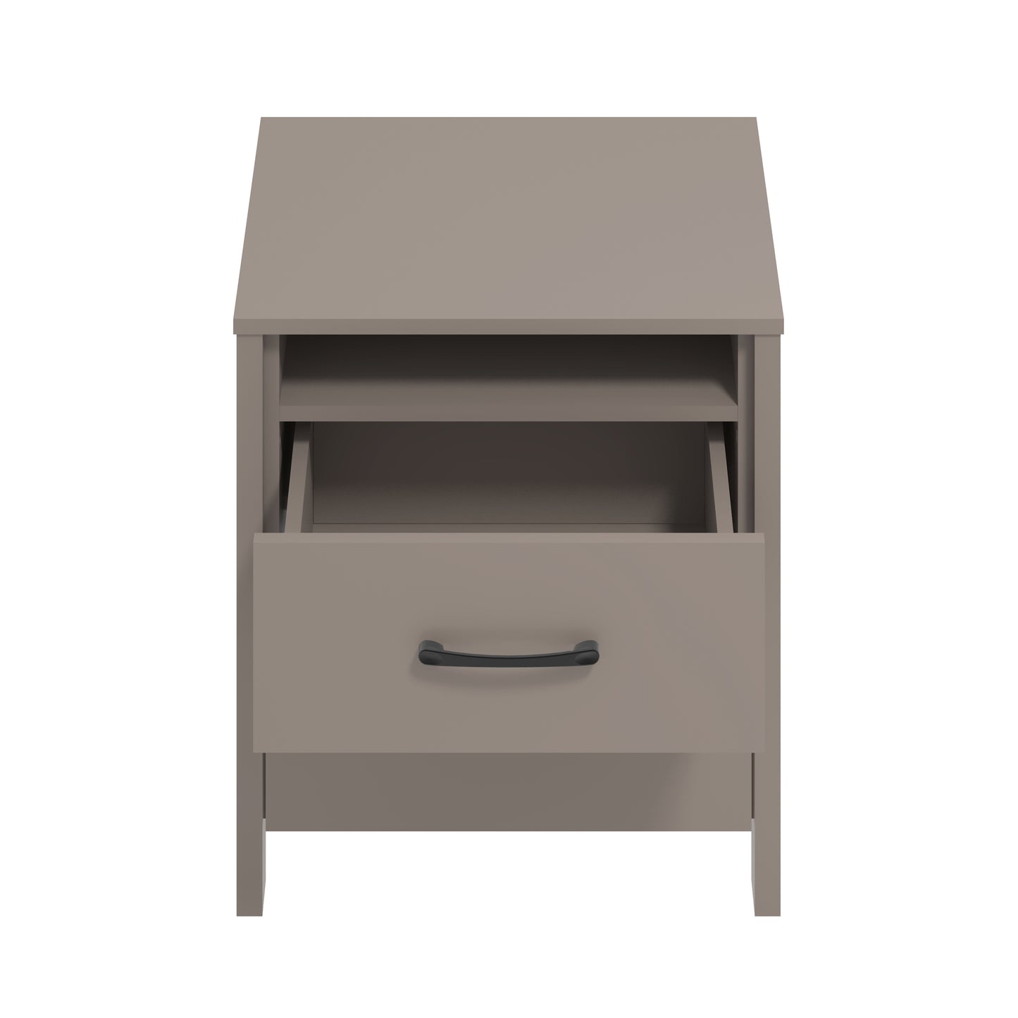 Galano Modern 2-Drawer Nightstand with Open Storage 20.9" W × 15.7" D × 22.7" H