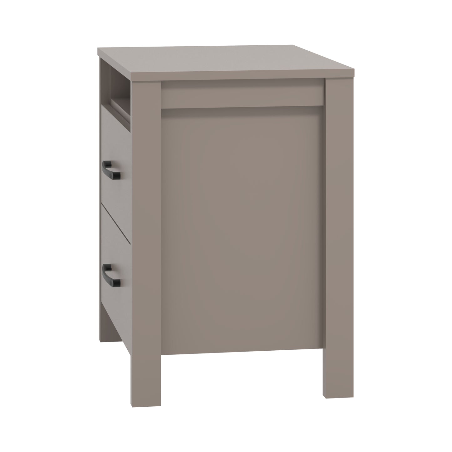 Galano Modern 2-Drawer Nightstand with Open Storage 20.9" W × 15.7" D × 22.7" H