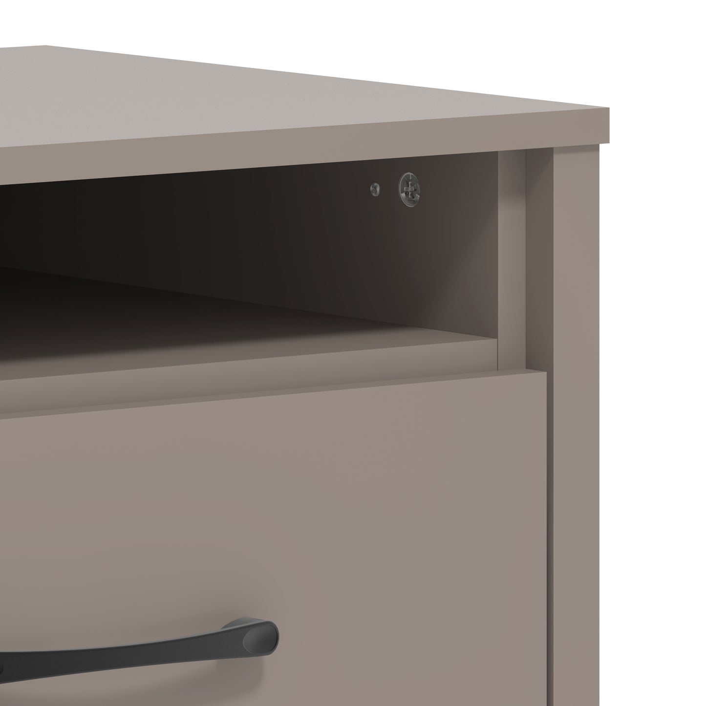 Galano Modern 2-Drawer Nightstand with Open Storage 20.9" W × 15.7" D × 22.7" H