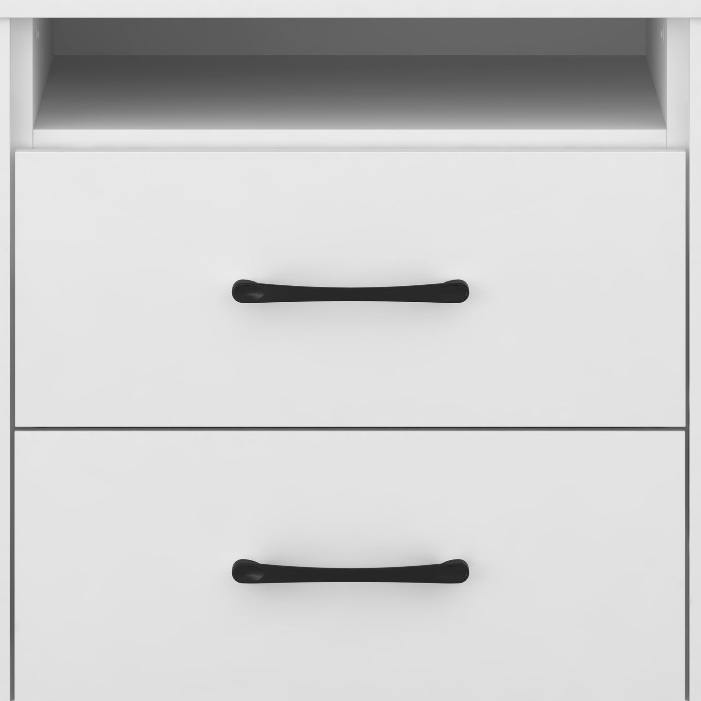 Galano Modern 2-Drawer Nightstand with Open Storage 20.9" W × 15.7" D × 22.7" H