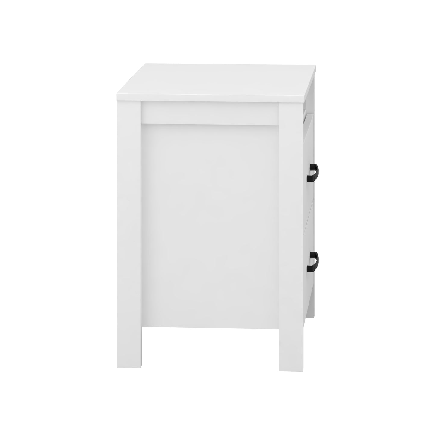 Galano Modern 2-Drawer Nightstand with Open Storage 20.9" W × 15.7" D × 22.7" H
