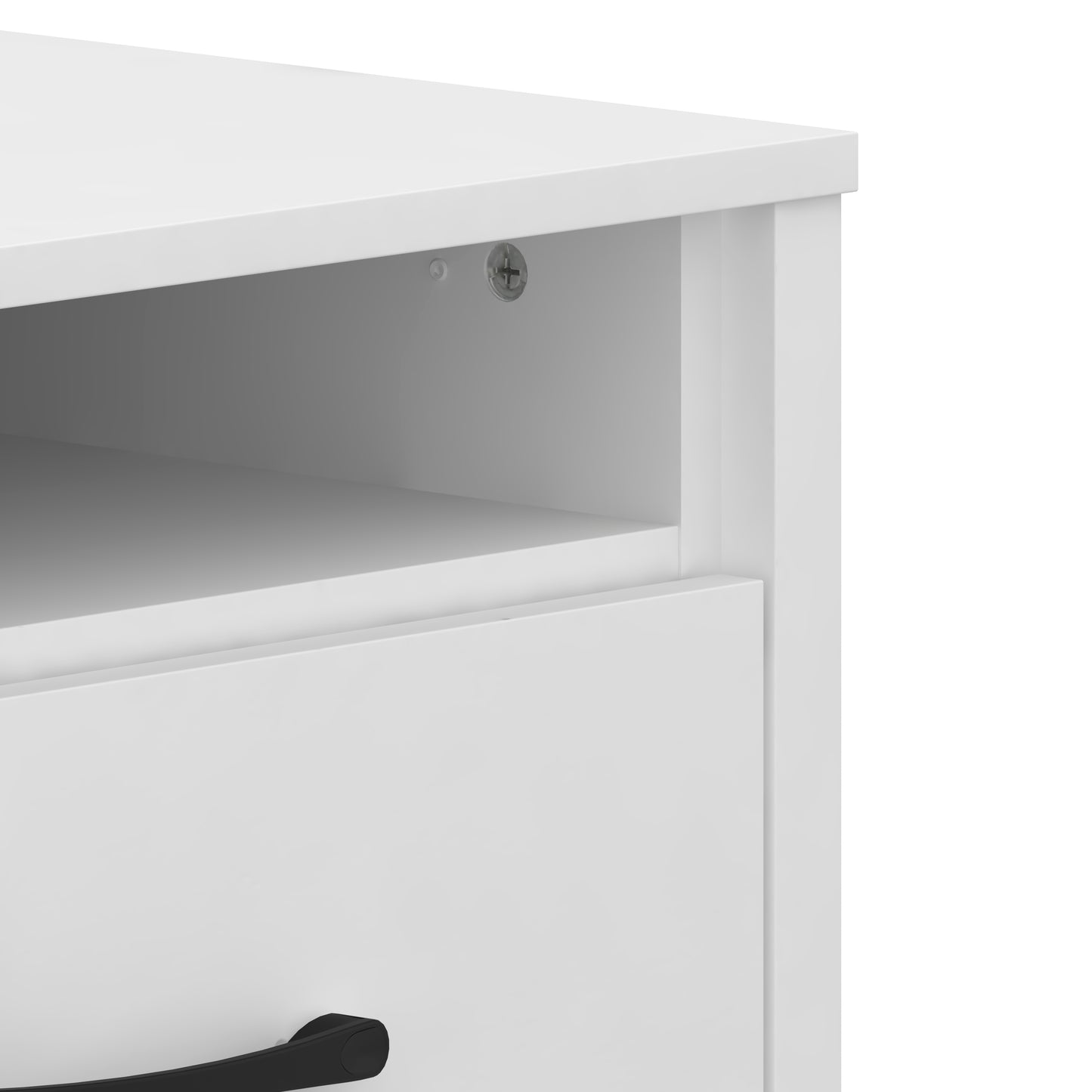 Galano Modern 2-Drawer Nightstand with Open Storage 20.9" W × 15.7" D × 22.7" H