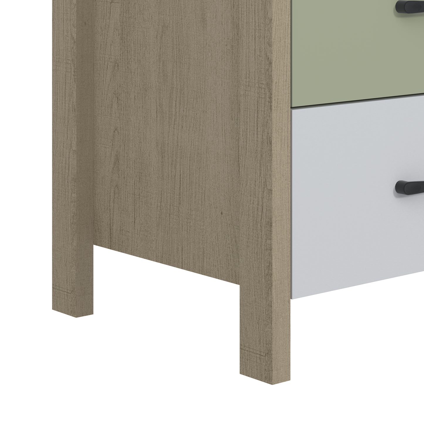 Galano Modern 2-Drawer Nightstand with Open Storage 20.9" W × 15.7" D × 22.7" H