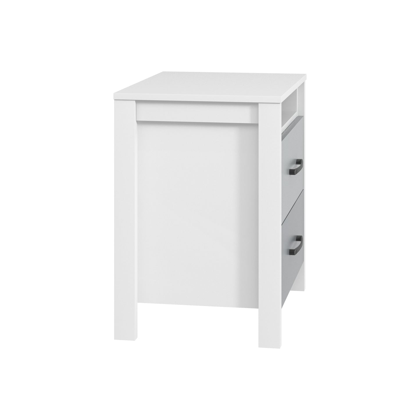 Galano Modern 2-Drawer Nightstand with Open Storage 20.9" W × 15.7" D × 22.7" H
