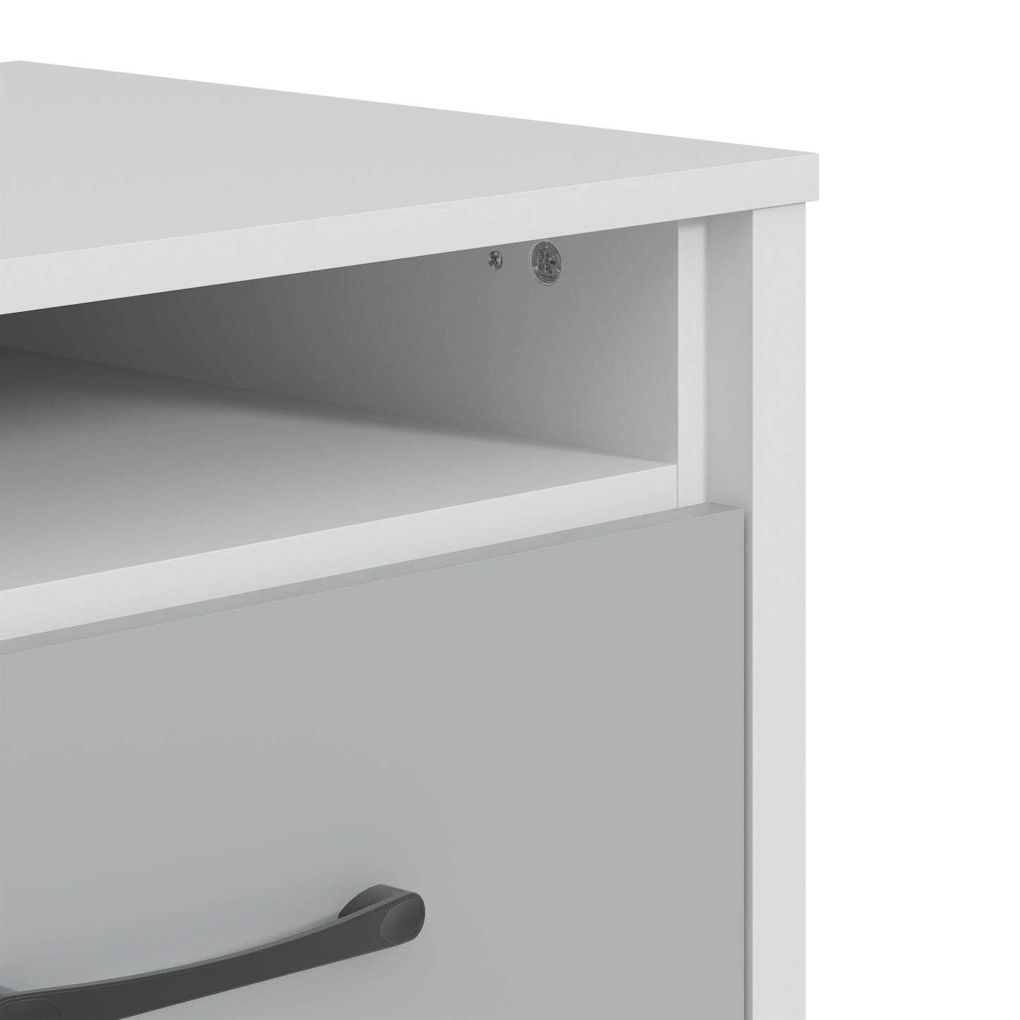 Galano Modern 2-Drawer Nightstand with Open Storage 20.9" W × 15.7" D × 22.7" H