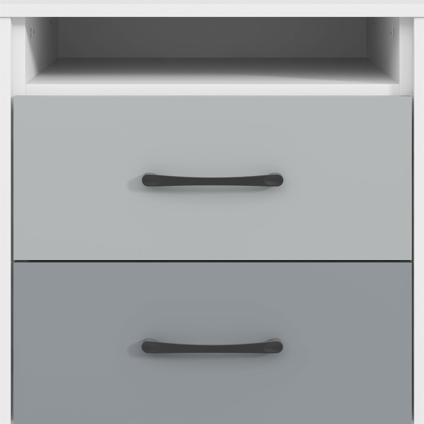 Galano Modern 2-Drawer Nightstand with Open Storage 20.9" W × 15.7" D × 22.7" H