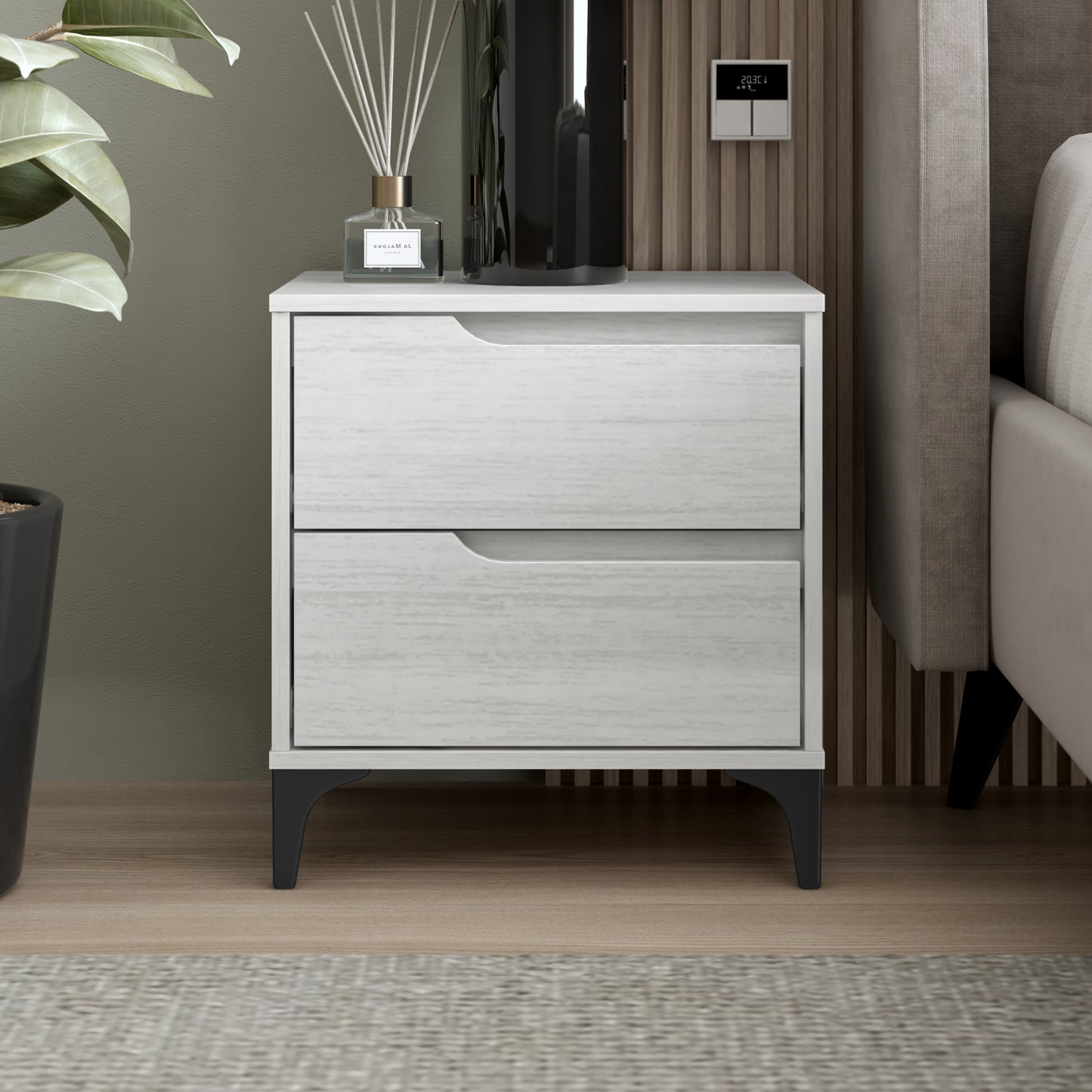 Galano Modern 2-Drawer Nightstand 18.9" W × 15.7" D × 20.3" H
