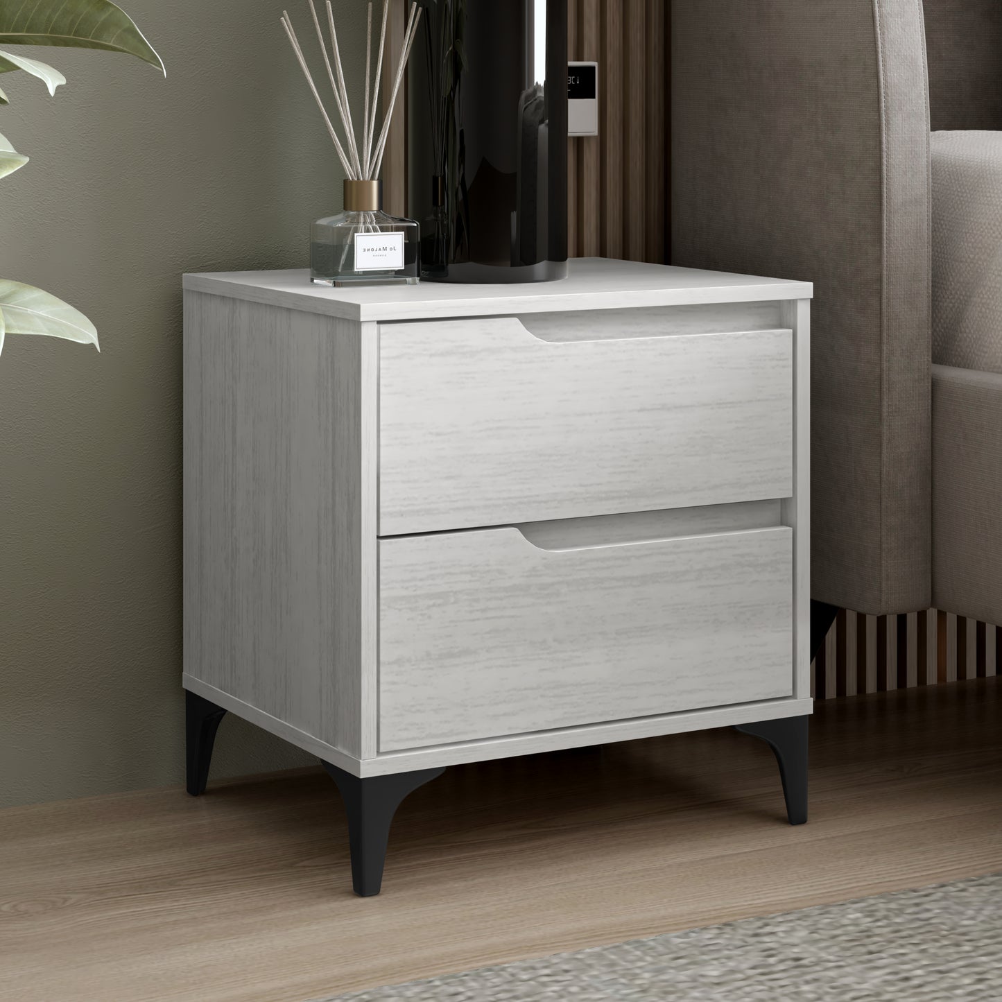 Galano Modern 2-Drawer Nightstand 18.9" W × 15.7" D × 20.3" H