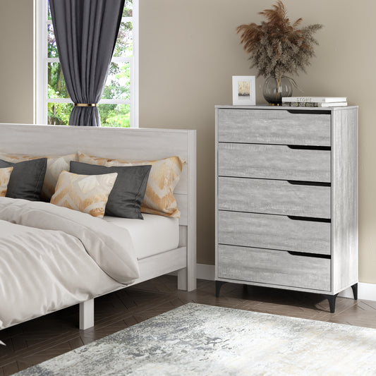 Galano 5-Drawer Dresser with Metal Slides 30.7" W × 15.6" D × 46.4" H