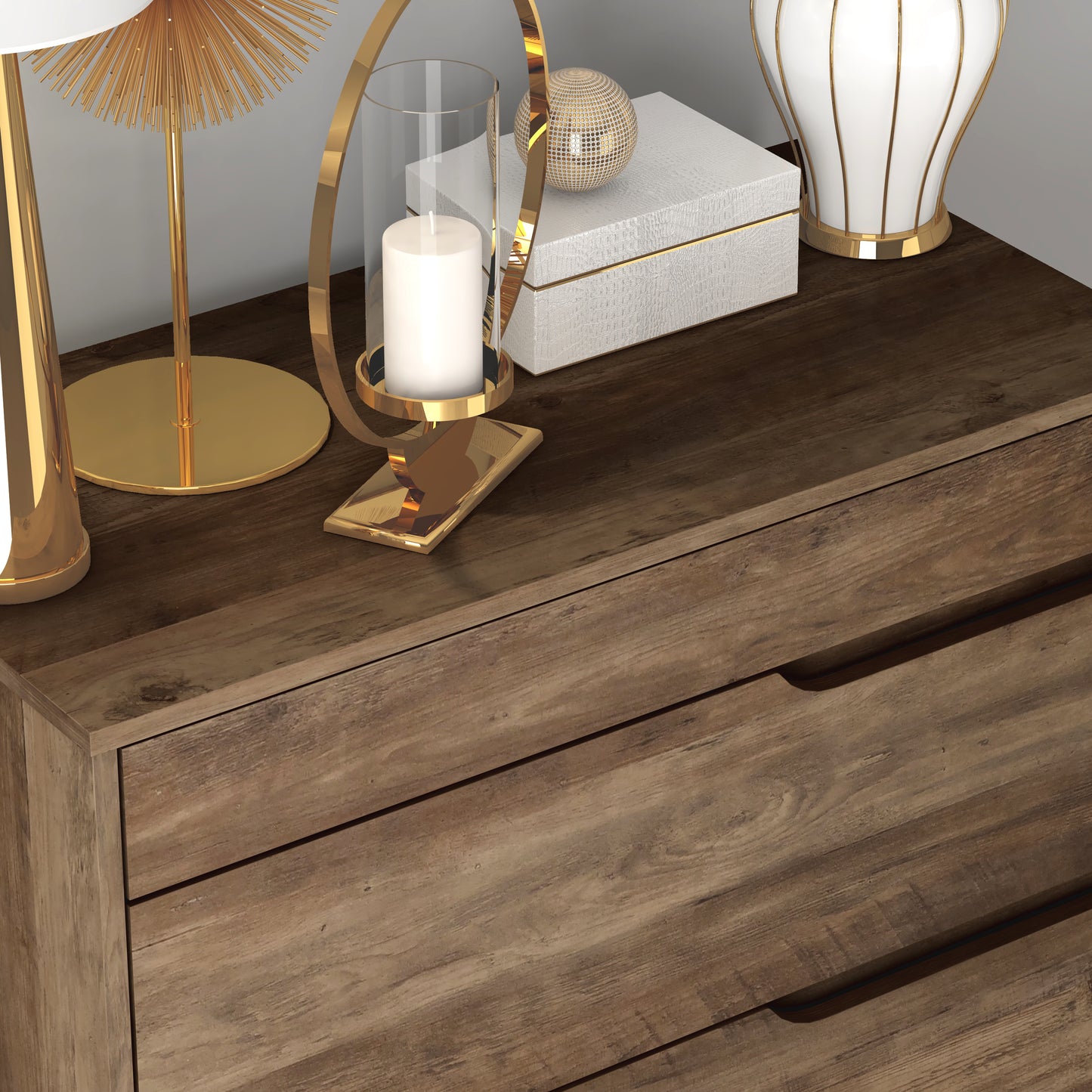 Galano 5-Drawer Dresser with Metal Slides 30.7" W × 15.6" D × 46.4" H