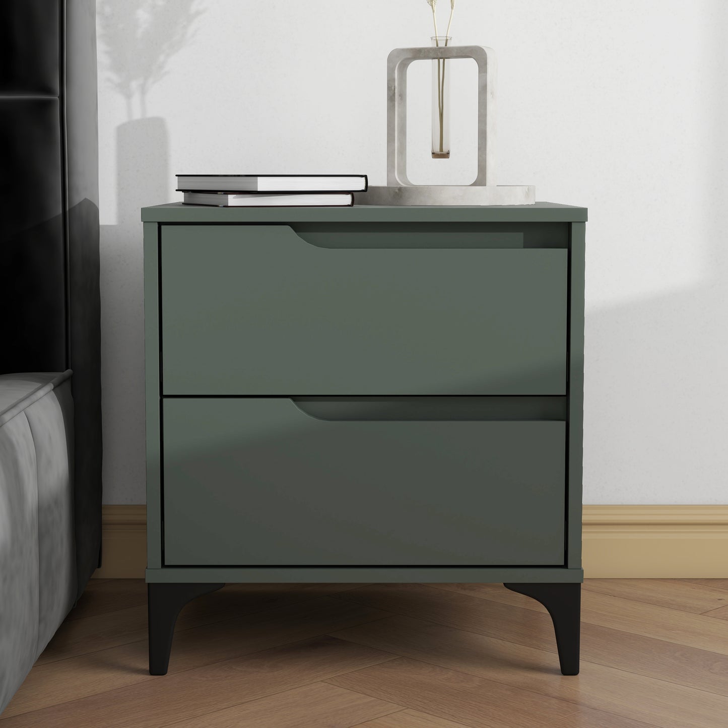 Galano Modern 2-Drawer Nightstand 18.9" W × 15.7" D × 20.3" H