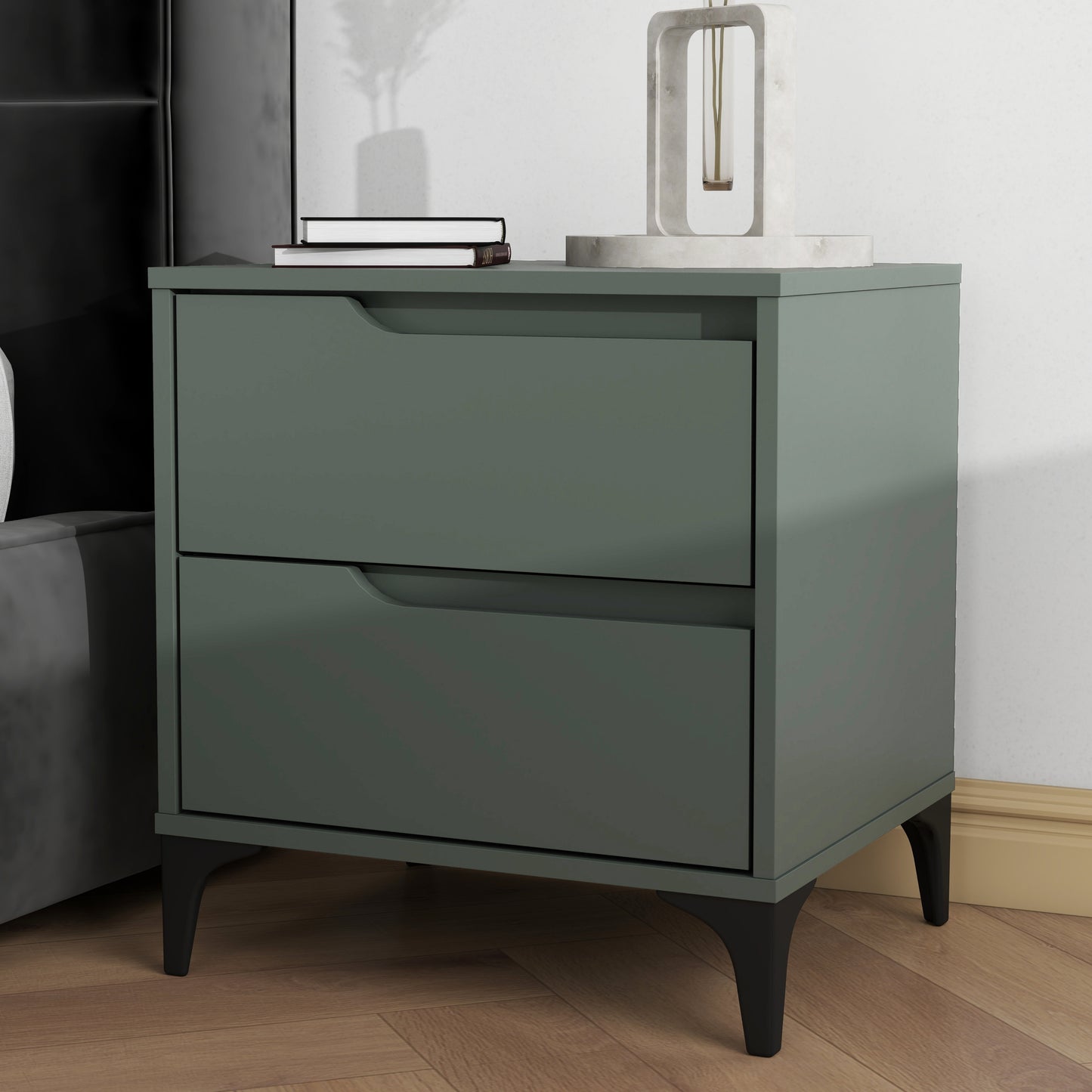 Galano Modern 2-Drawer Nightstand 18.9" W × 15.7" D × 20.3" H