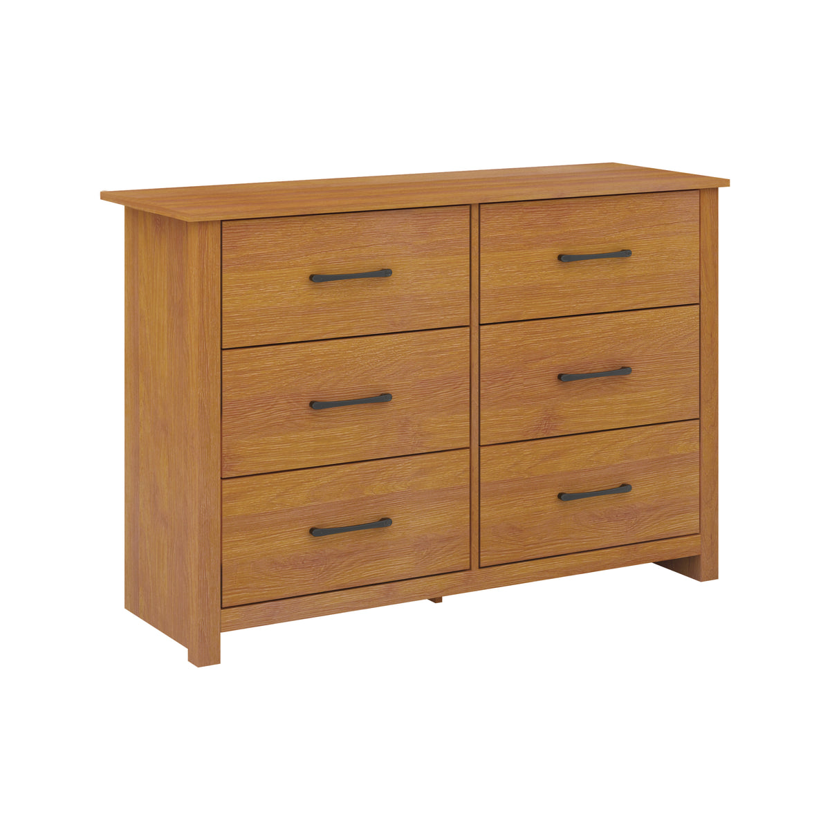 GALANO 3+3 Drawer Double Dresser with Interlocking Drawers