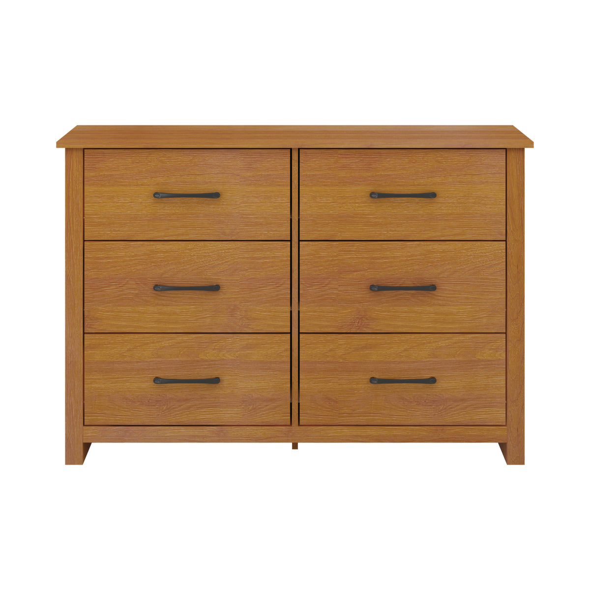 GALANO 3+3 Drawer Double Dresser with Interlocking Drawers