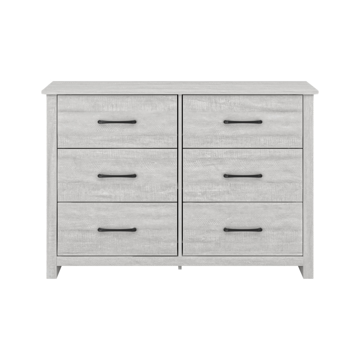 GALANO 3+3 Drawer Double Dresser with Interlocking Drawers