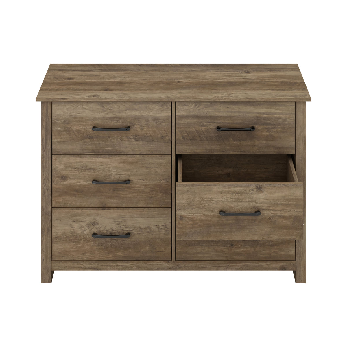 GALANO 3+3 Drawer Double Dresser with Interlocking Drawers