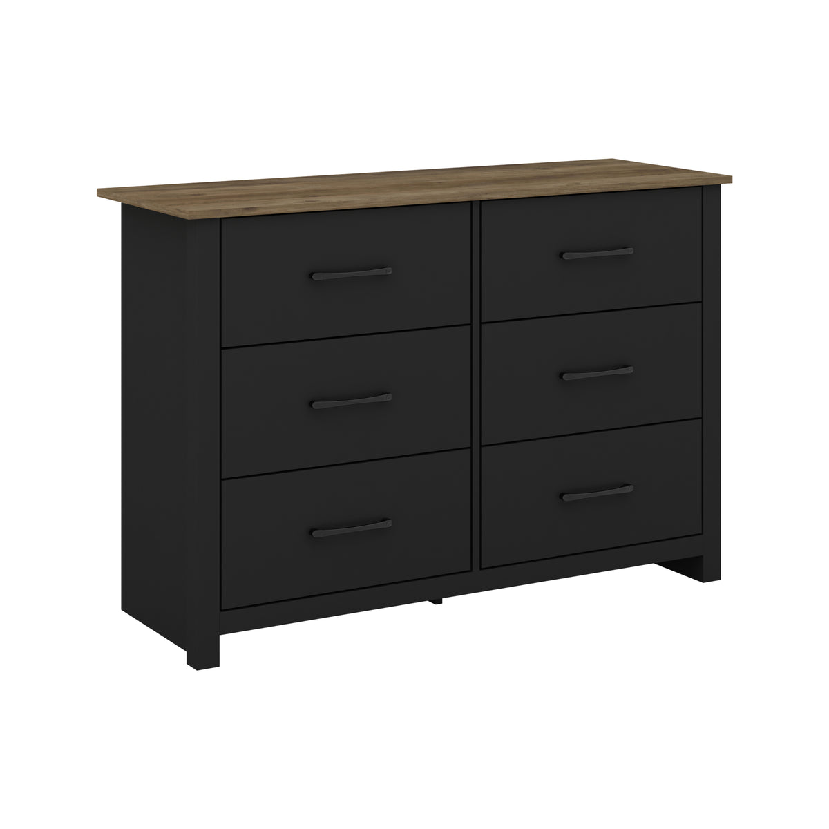 GALANO 3+3 Drawer Double Dresser with Interlocking Drawers
