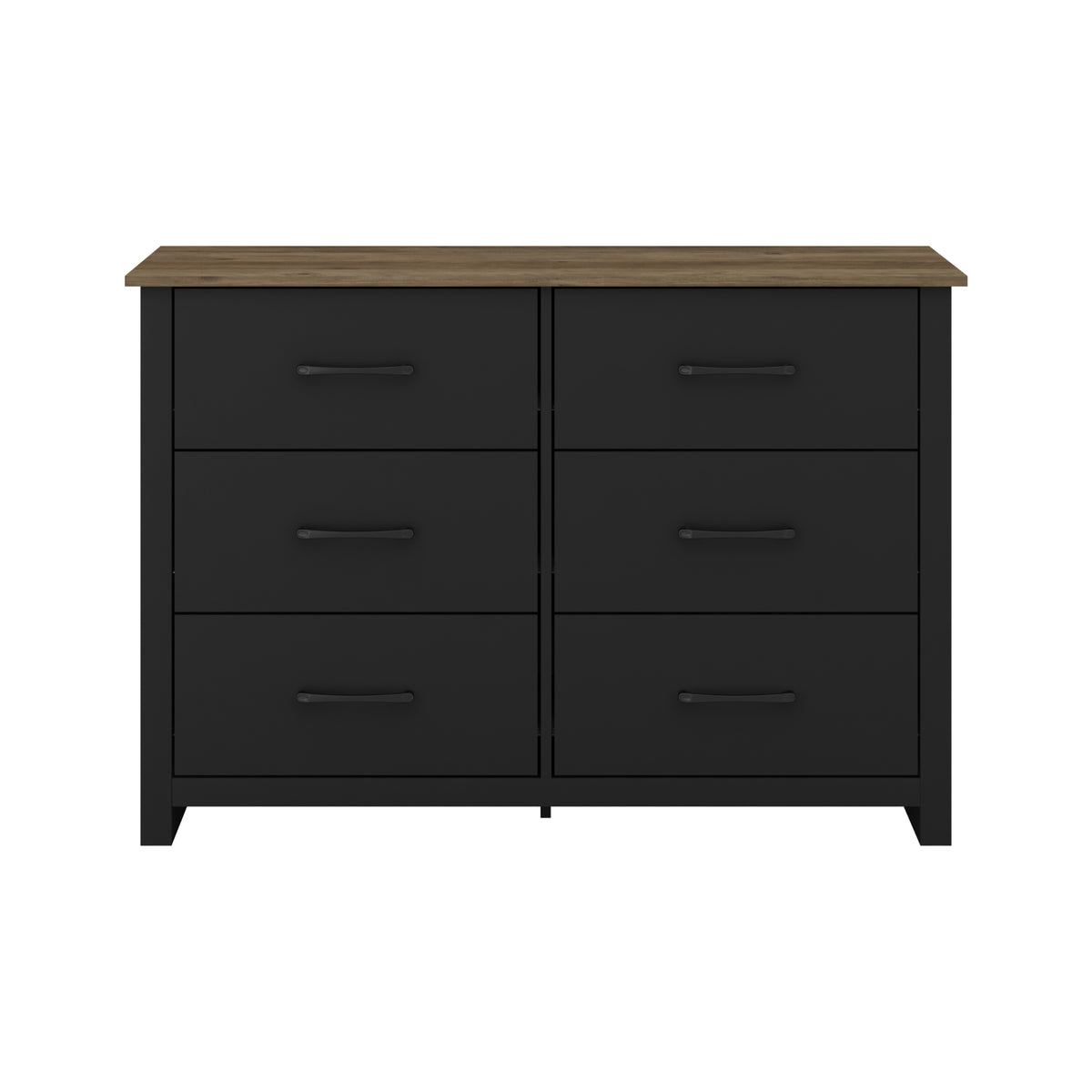 GALANO 3+3 Drawer Double Dresser with Interlocking Drawers