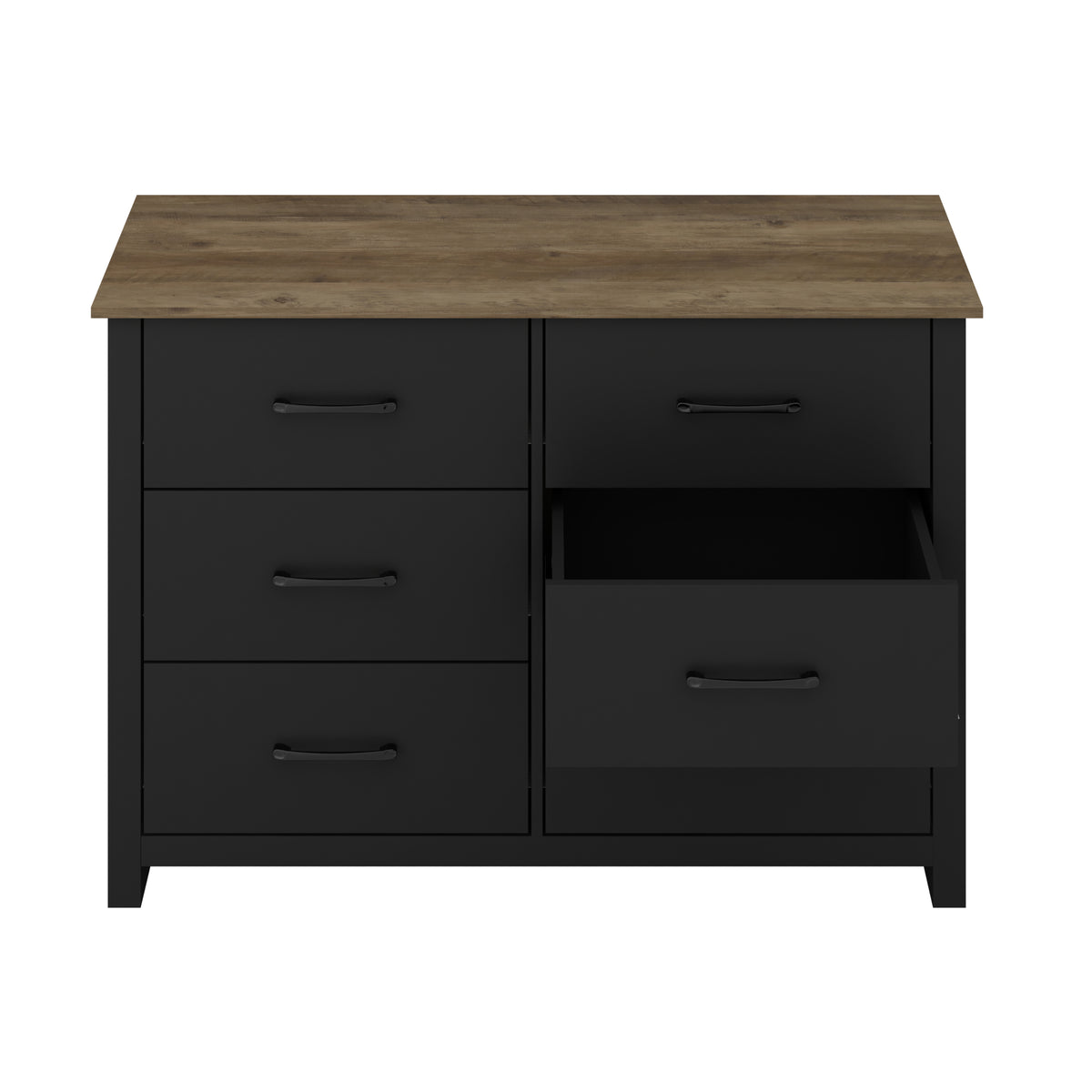 GALANO 3+3 Drawer Double Dresser with Interlocking Drawers