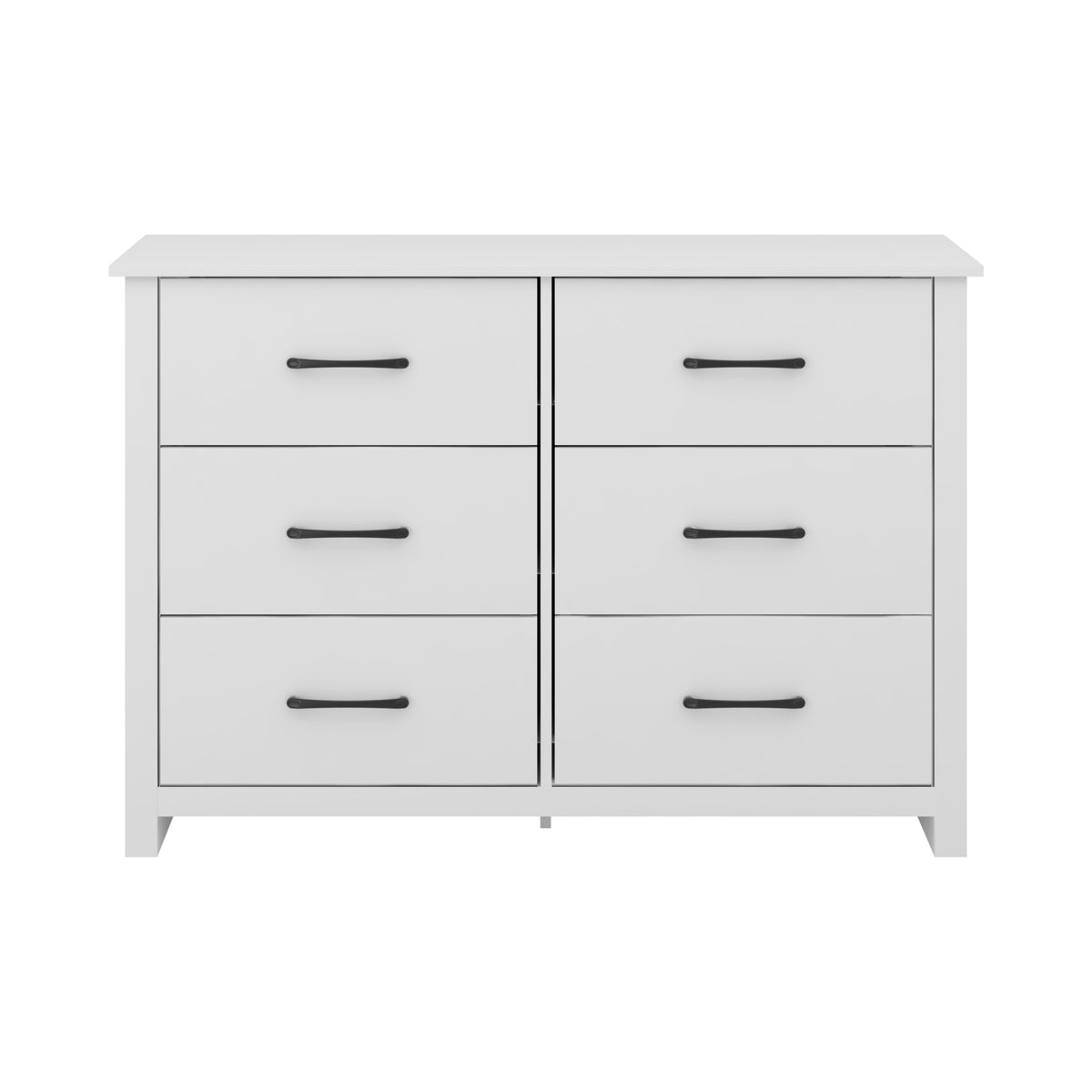 GALANO 3+3 Drawer Double Dresser with Interlocking Drawers