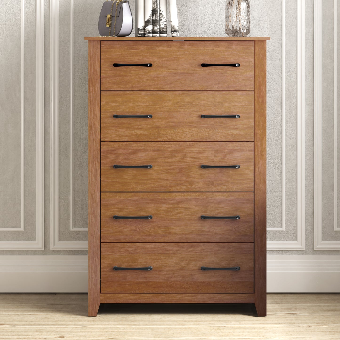Galano 5-Drawer Dresser with Interlock Safety 31.1" W × 16.3" D × 46.7" H