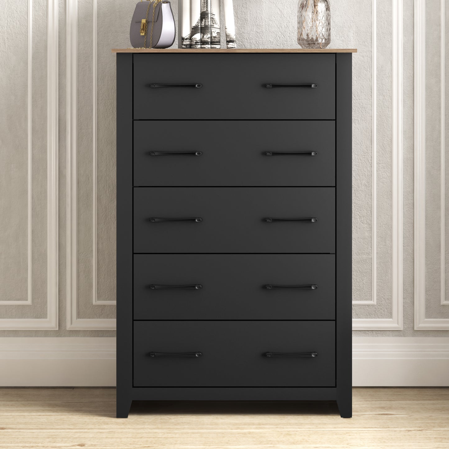 Galano 5-Drawer Dresser with Interlock Safety 31.1" W × 16.3" D × 46.7" H