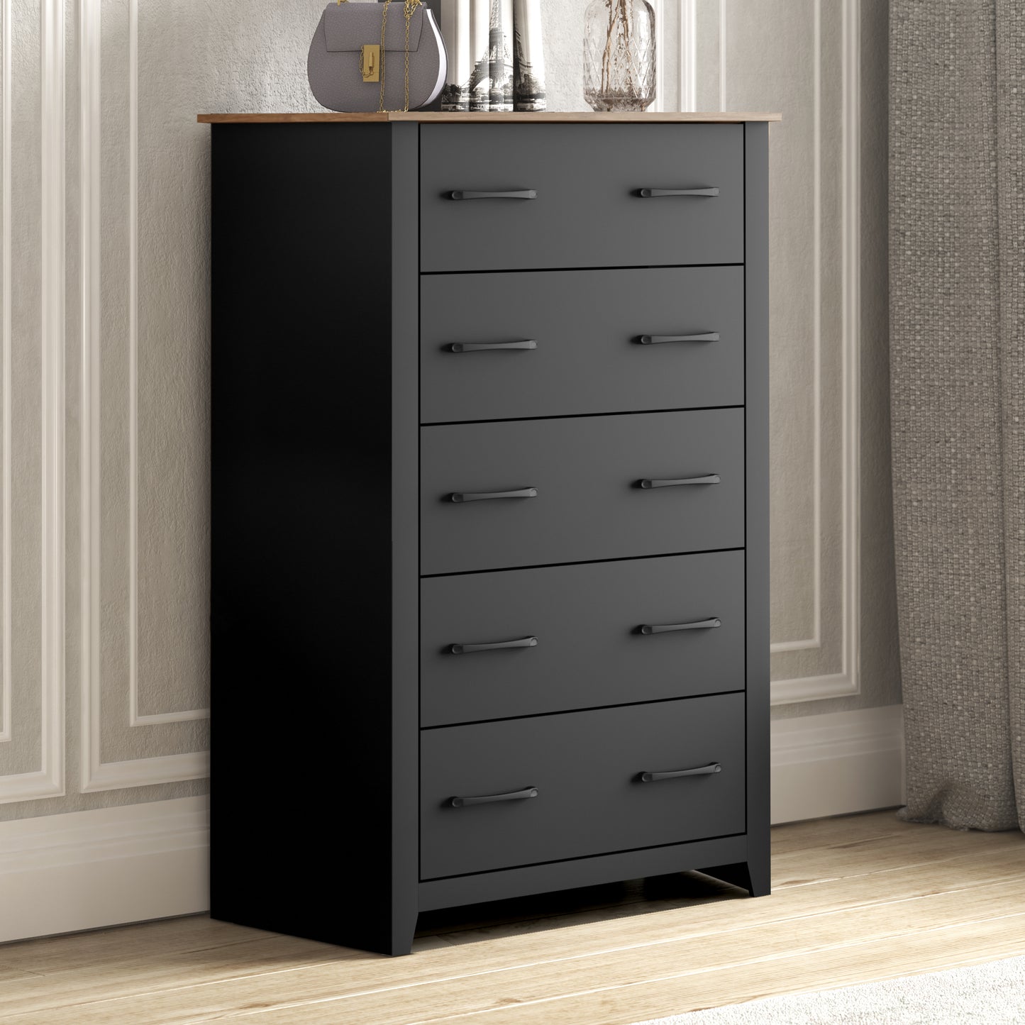 Galano 5-Drawer Dresser with Interlock Safety 31.1" W × 16.3" D × 46.7" H