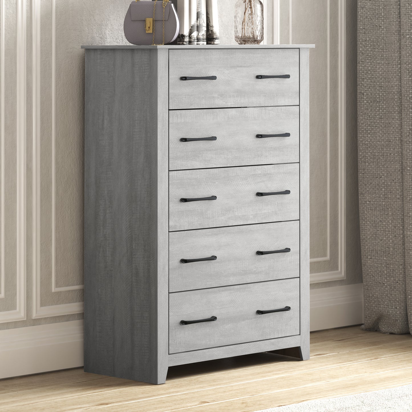 Galano 5-Drawer Dresser with Interlock Safety 31.1" W × 16.3" D × 46.7" H