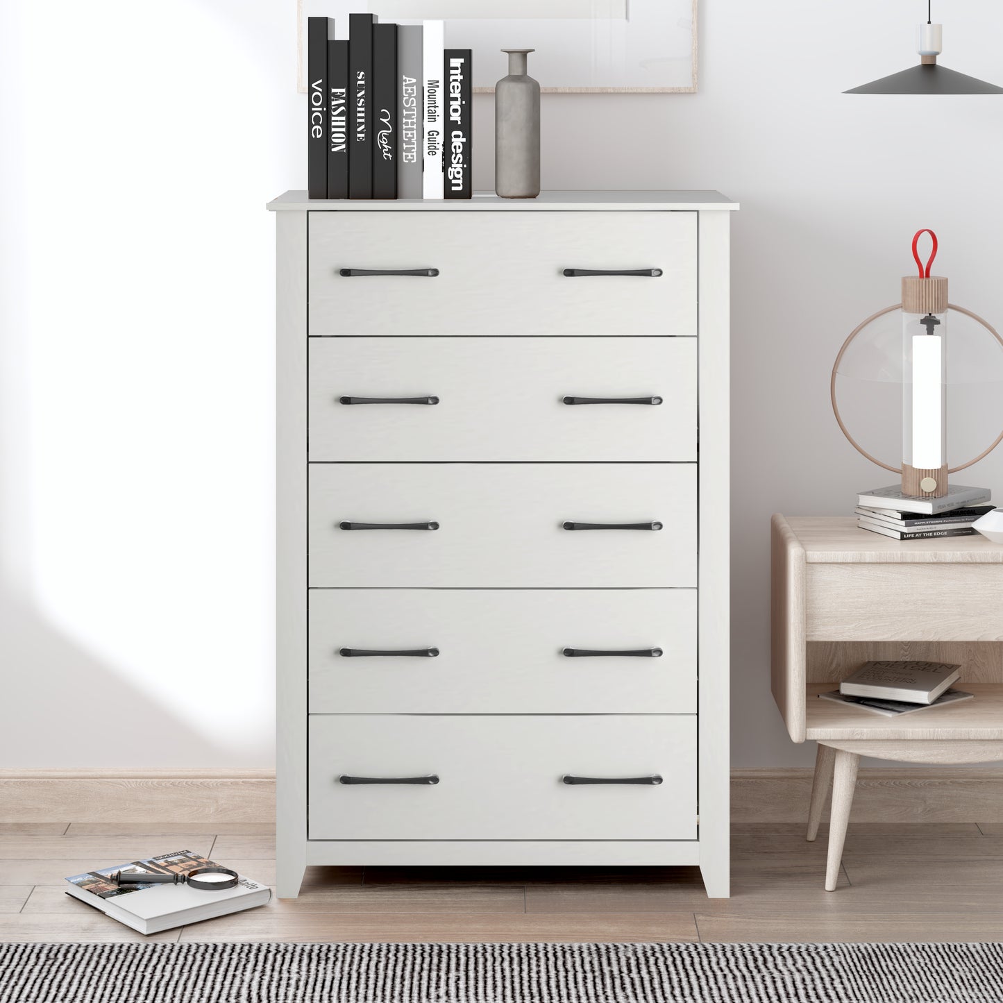 Galano 5-Drawer Dresser with Interlock Safety 31.1" W × 16.3" D × 46.7" H