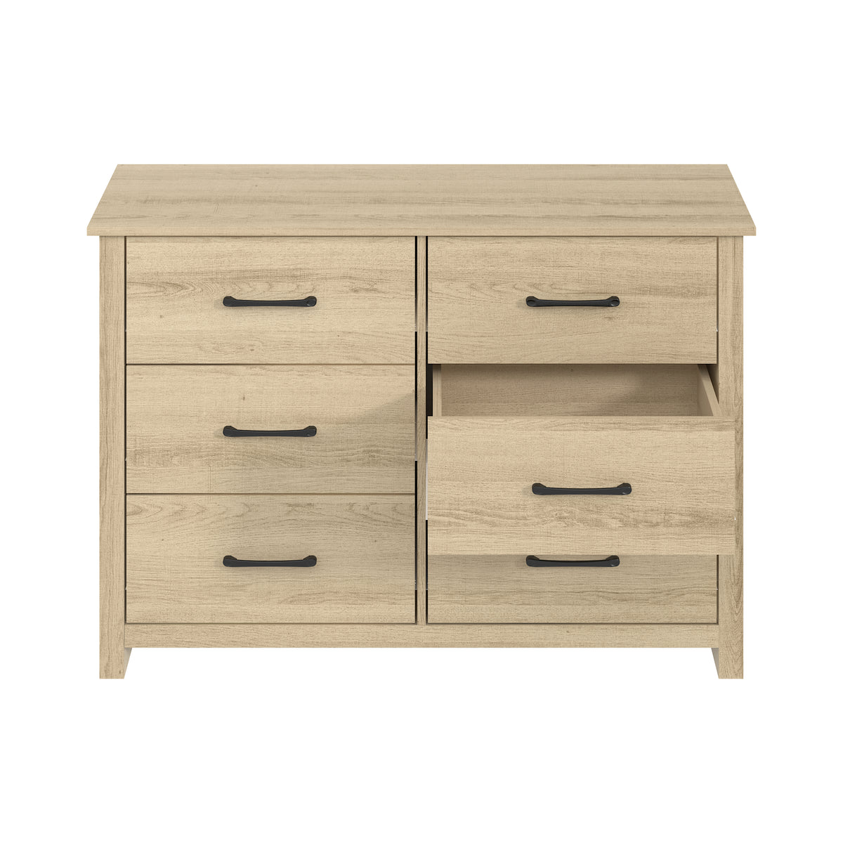 GALANO 3+3 Drawer Double Dresser with Interlocking Drawers
