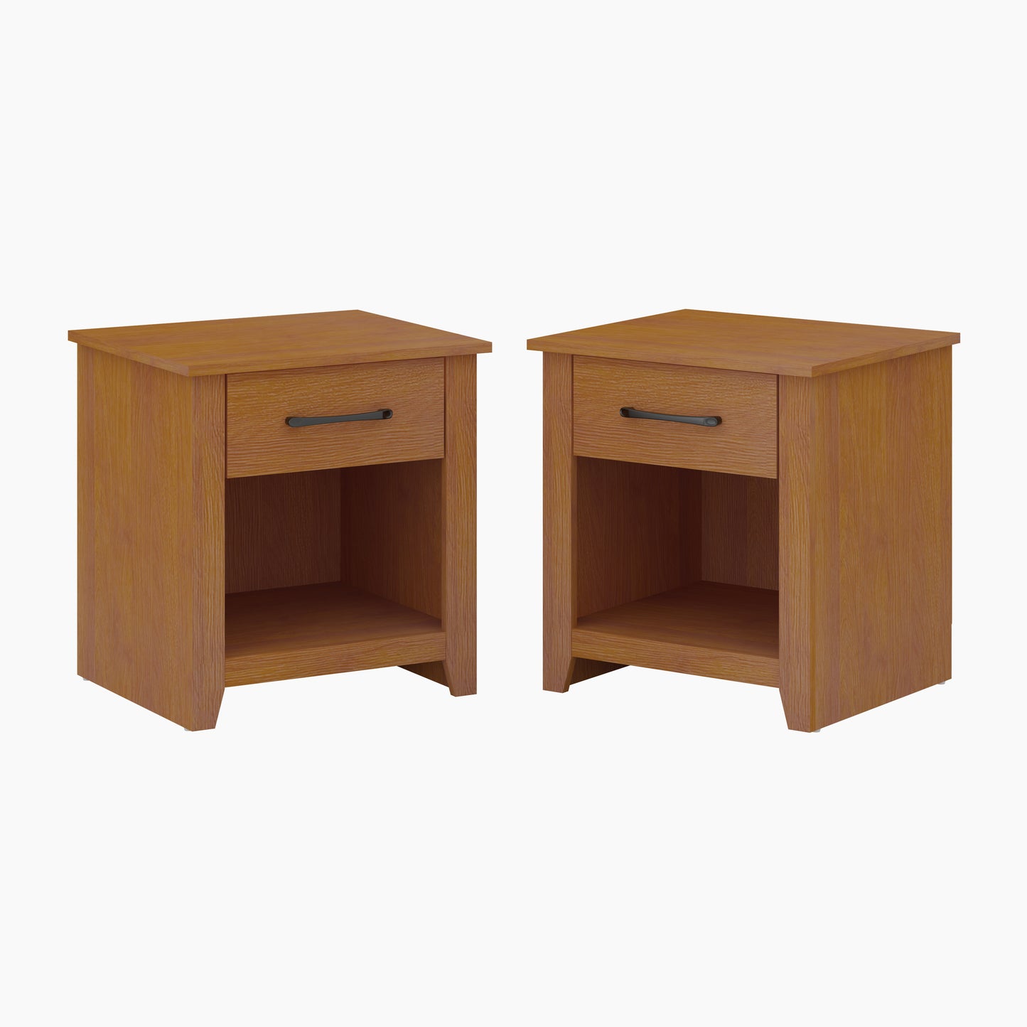 Galano Modern 1-Drawer Nightstand with Open Storage (Set of 2) 18.9" W × 16.5" D × 20.3" H