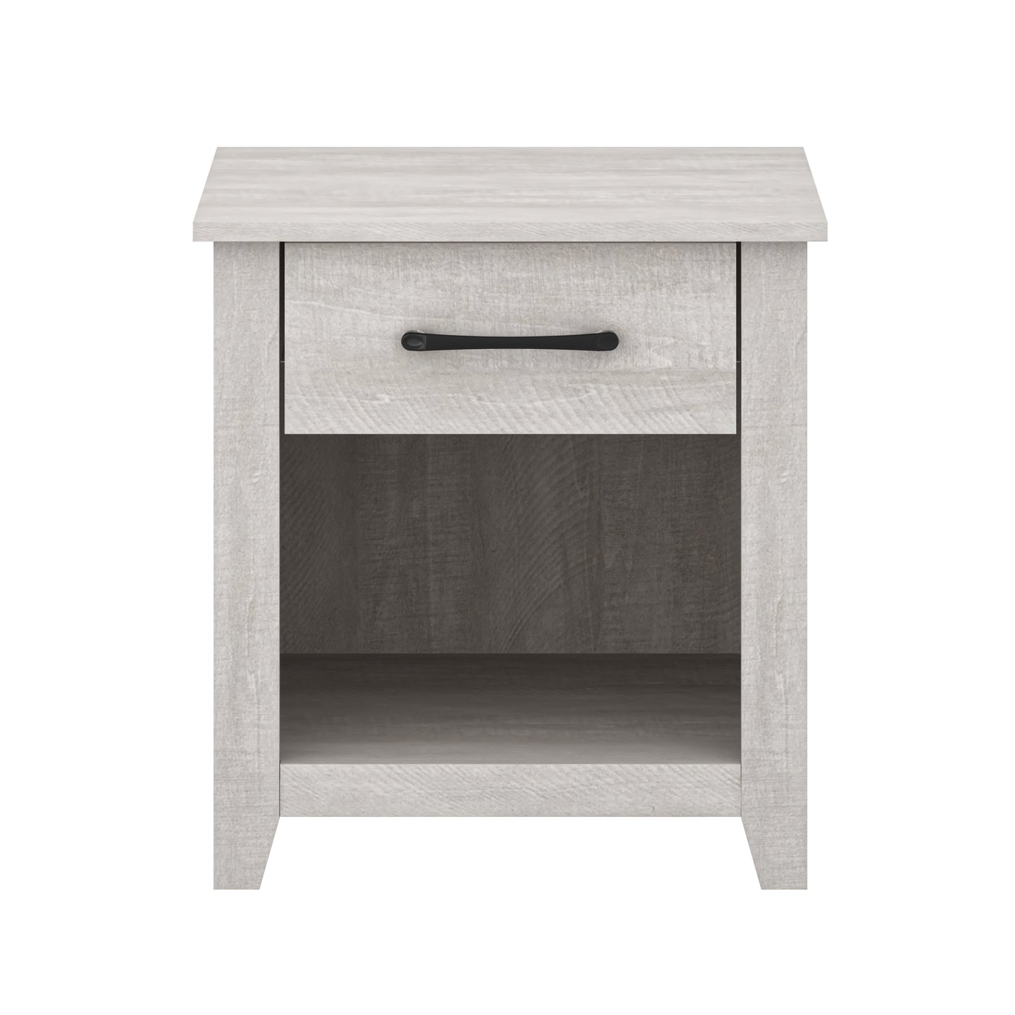 Galano Modern 1-Drawer Nightstand with Open Storage (Set of 2) 18.9" W × 16.5" D × 20.3" H