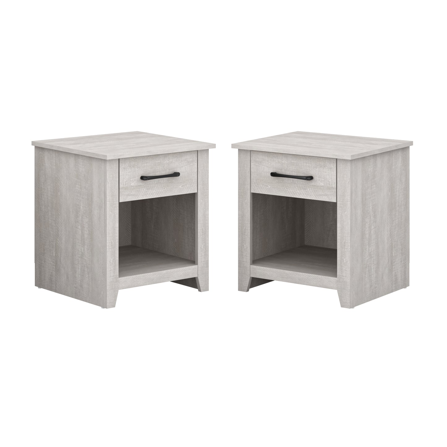 Galano Modern 1-Drawer Nightstand with Open Storage (Set of 2) 18.9" W × 16.5" D × 20.3" H