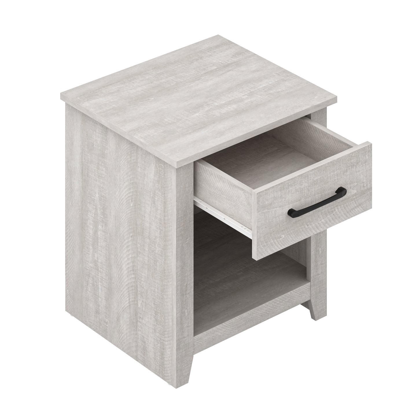 Galano Modern 1-Drawer Nightstand with Open Storage (Set of 2) 18.9" W × 16.5" D × 20.3" H