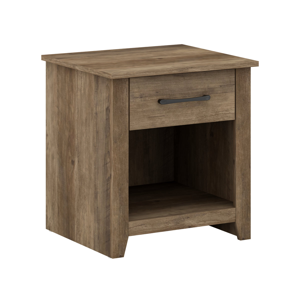 Galano Set of 2 Modern 1-Drawer Nightstands with Open Storage Shelf, 18.9" W x 16.5" D x 20.3" H