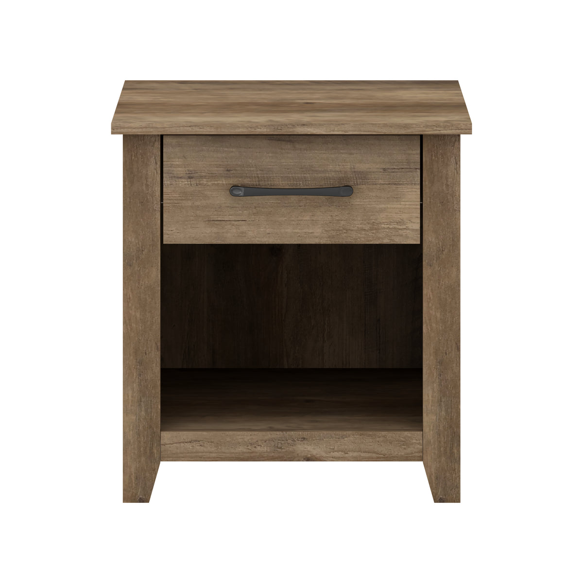 Galano Set of 2 Modern 1-Drawer Nightstands with Open Storage Shelf, 18.9" W x 16.5" D x 20.3" H