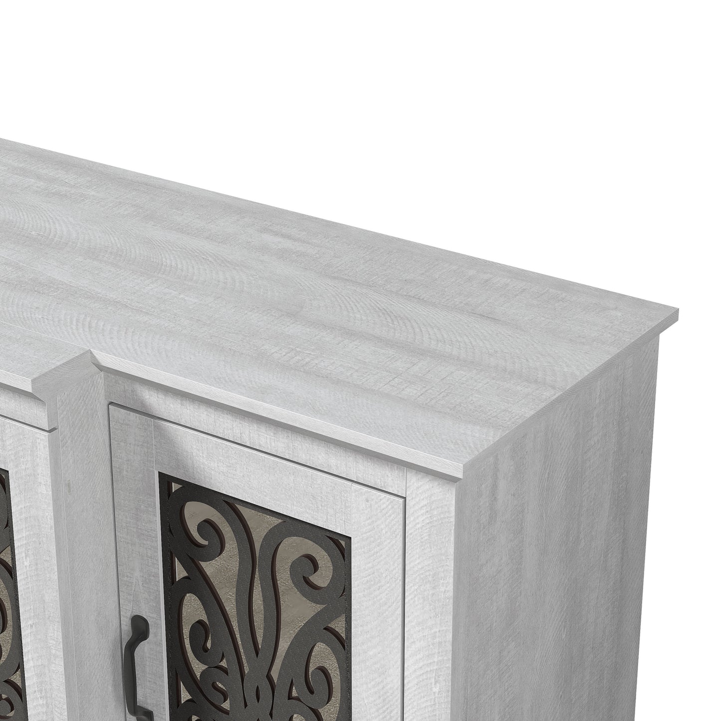Galano Calidia 4 Door Wide Accent Sideboard - Dusty Grey Oak