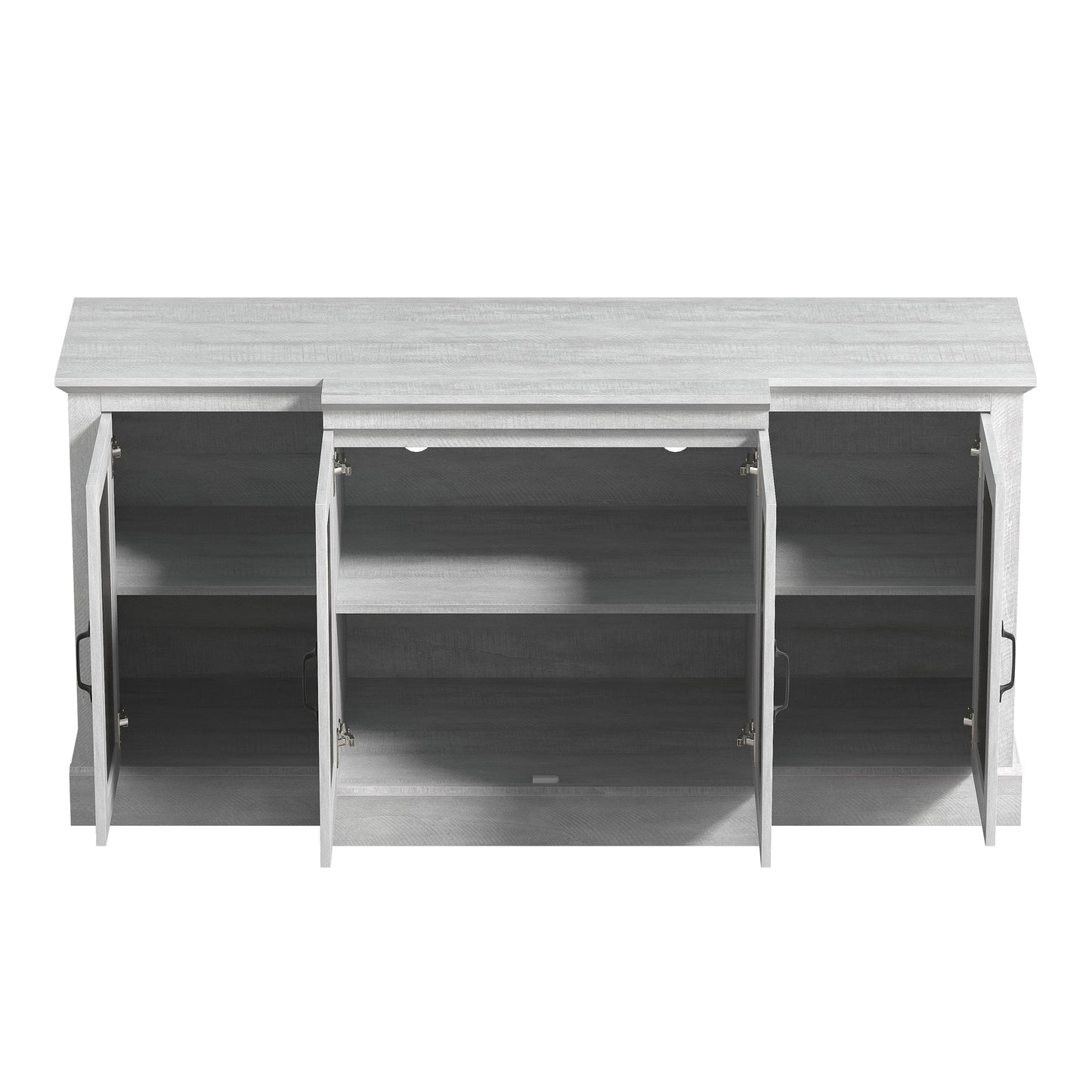 Galano Calidia 4 Door Wide Accent Sideboard - Dusty Grey Oak