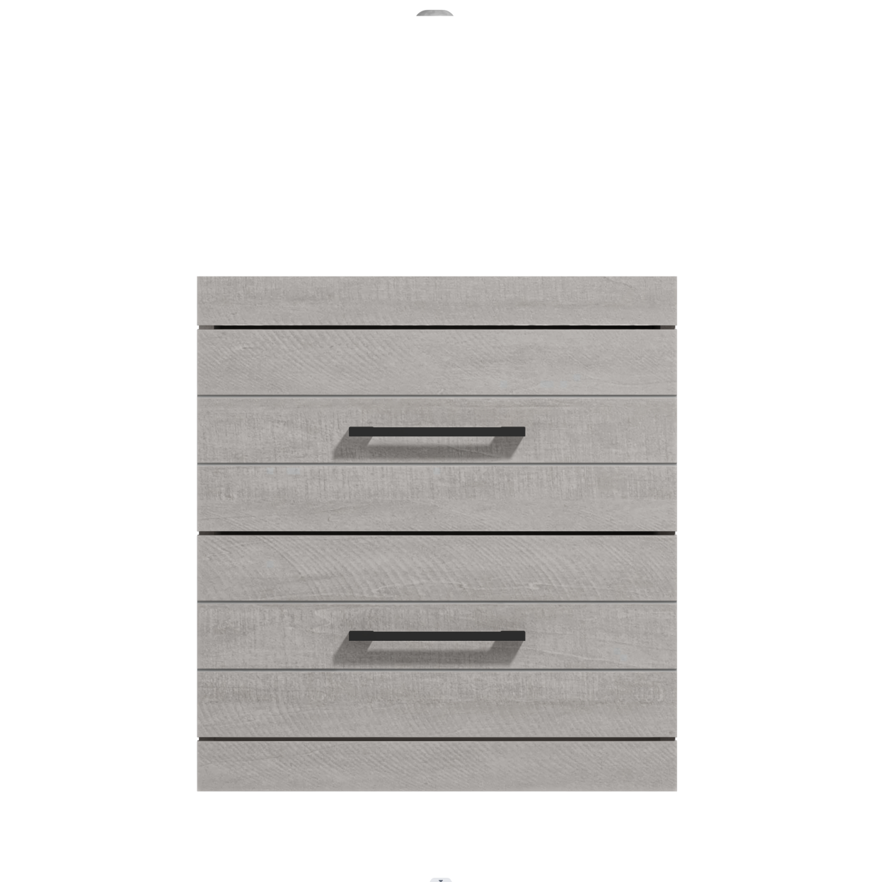 Galano Hamsper 2-Drawer Nightstand with Storage – Dusty Grey Oak