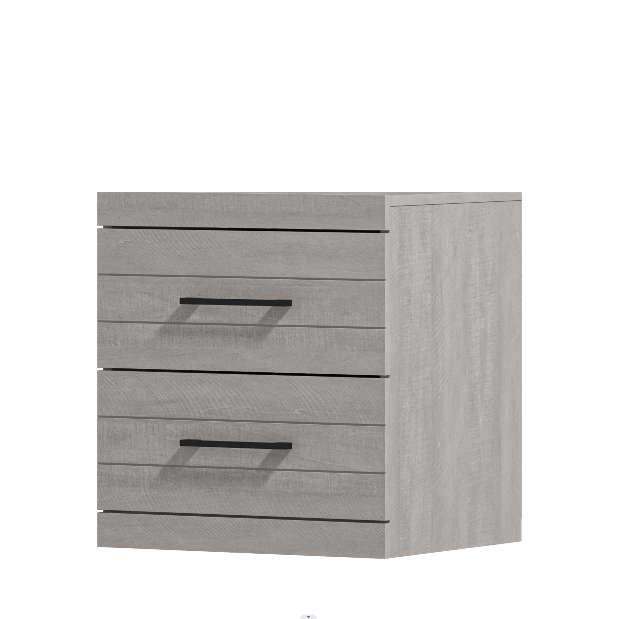 Galano Hamsper 2-Drawer Nightstand with Storage – Dusty Grey Oak