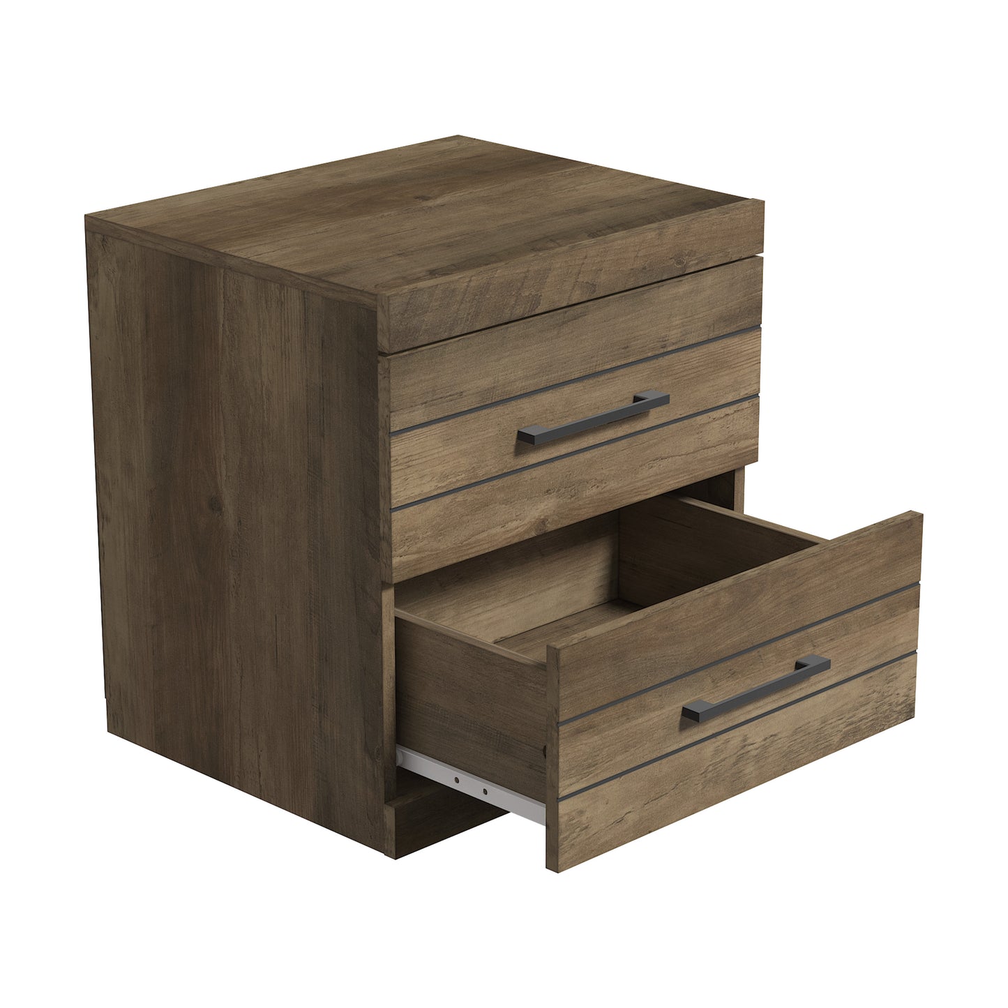 Galano Hamsper 2-Drawer Nightstand with Storage – Knotty Oak