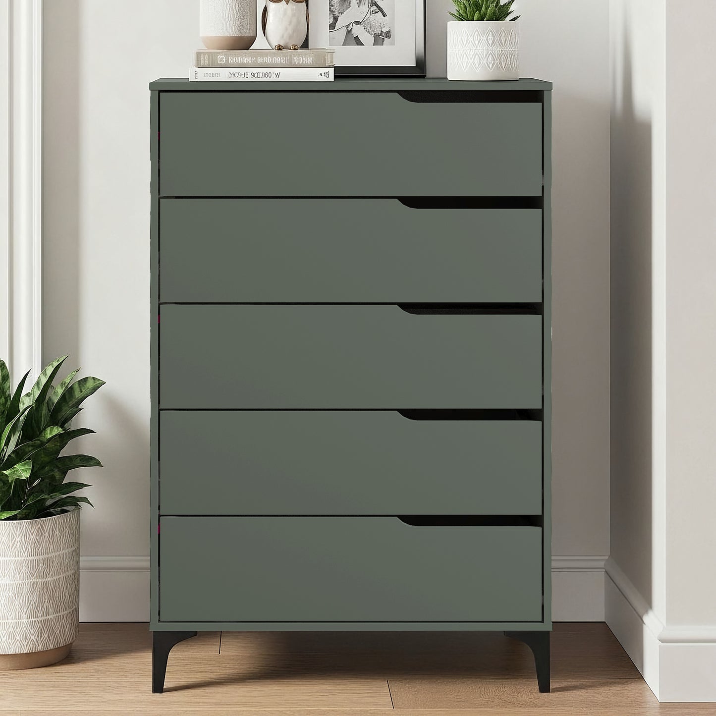 Galano 5-Drawer Dresser with Metal Slides 30.7" W × 15.6" D × 46.4" H