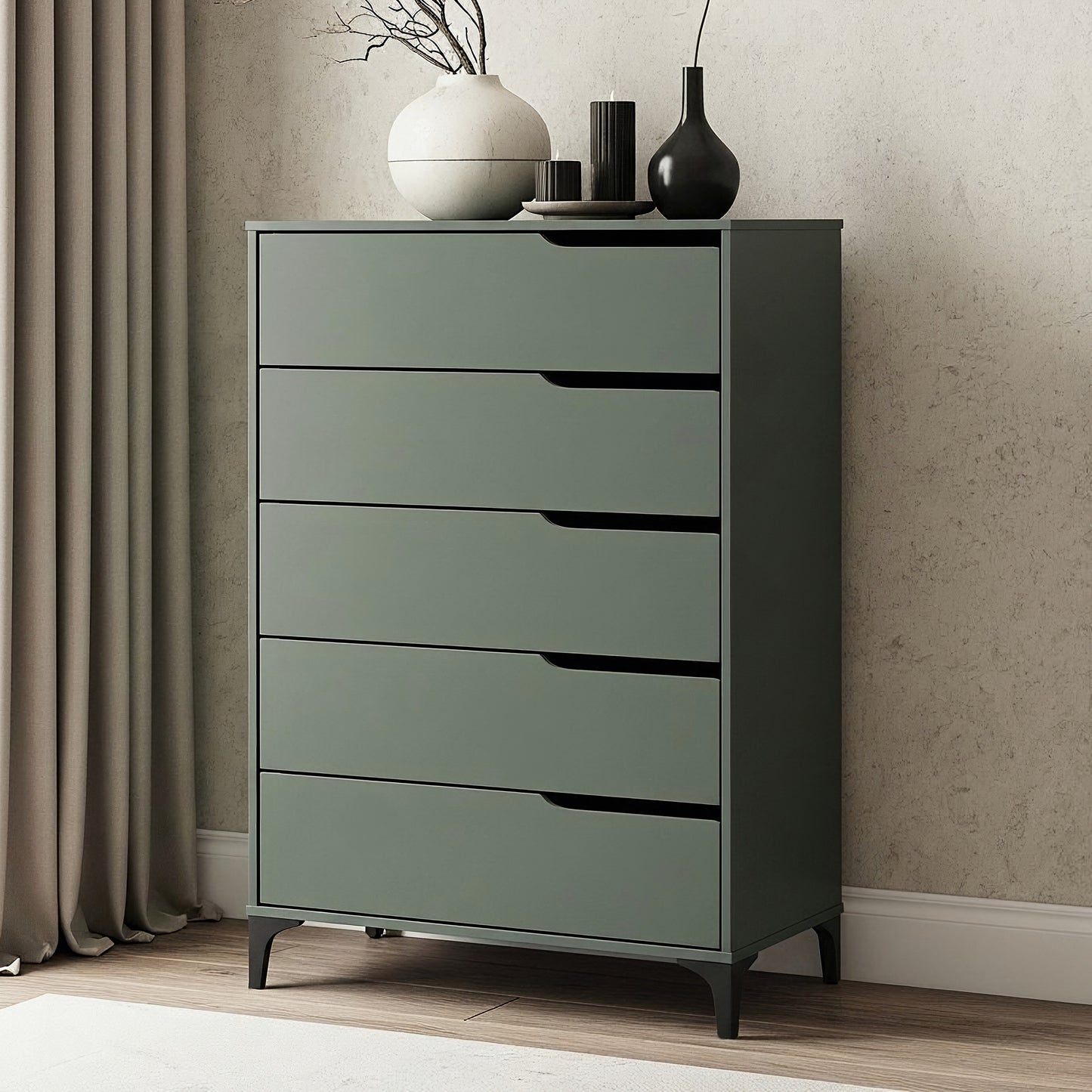 Galano 5-Drawer Dresser with Metal Slides 30.7" W × 15.6" D × 46.4" H