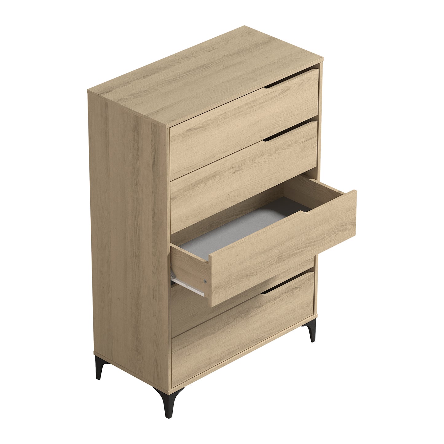 Galano 5-Drawer Dresser with Metal Slides 30.7" W × 15.6" D × 46.4" H