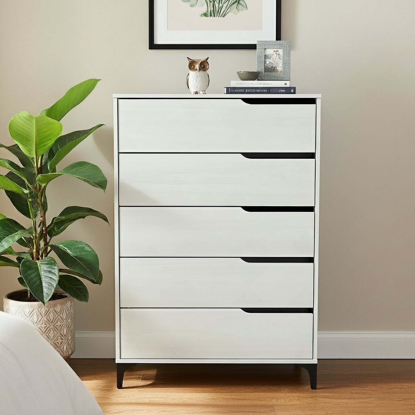 Galano 5-Drawer Dresser with Metal Slides 30.7" W × 15.6" D × 46.4" H