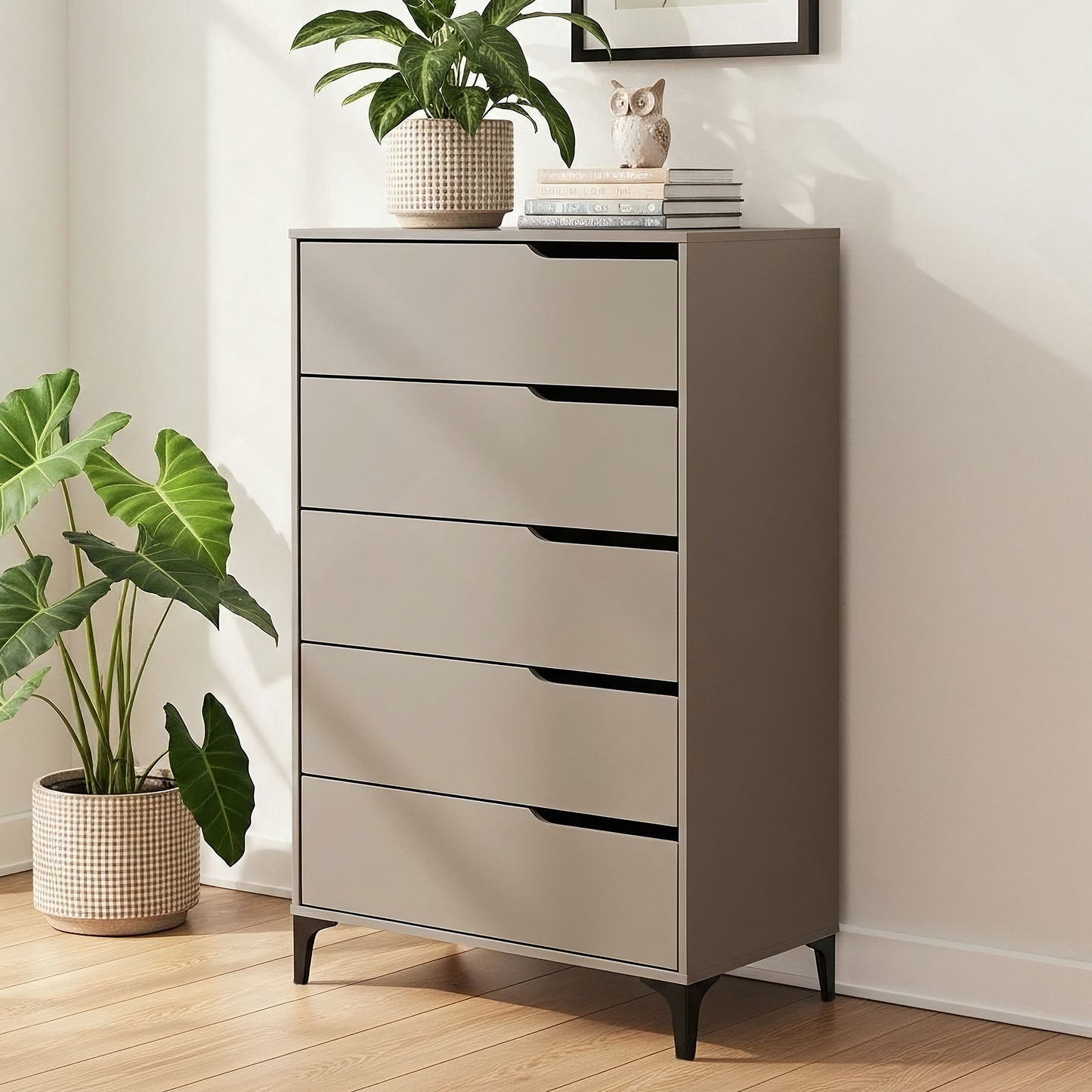 Galano 5-Drawer Dresser with Metal Slides 30.7" W × 15.6" D × 46.4" H