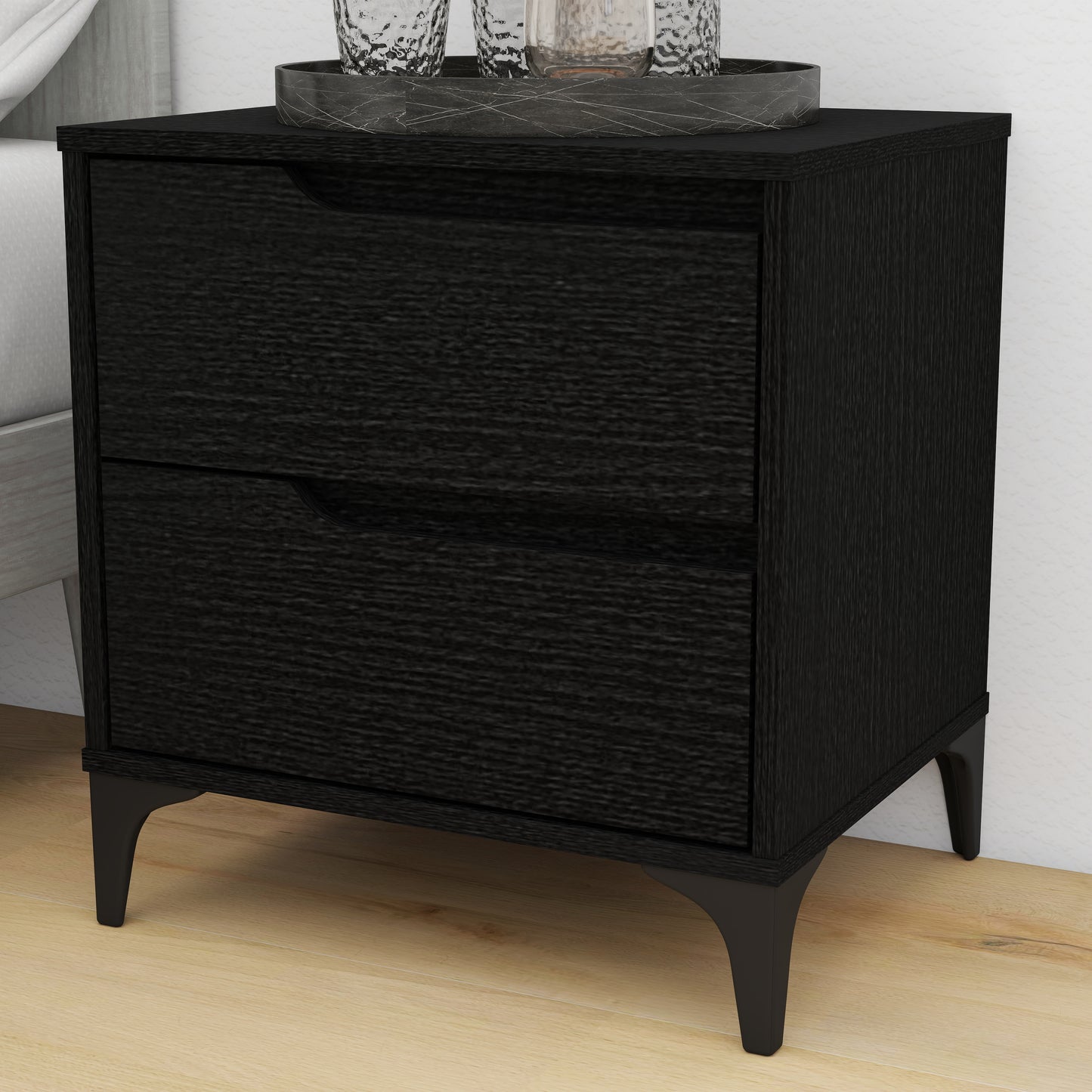 Galano Modern 2-Drawer Nightstand 18.9" W × 15.7" D × 20.3" H