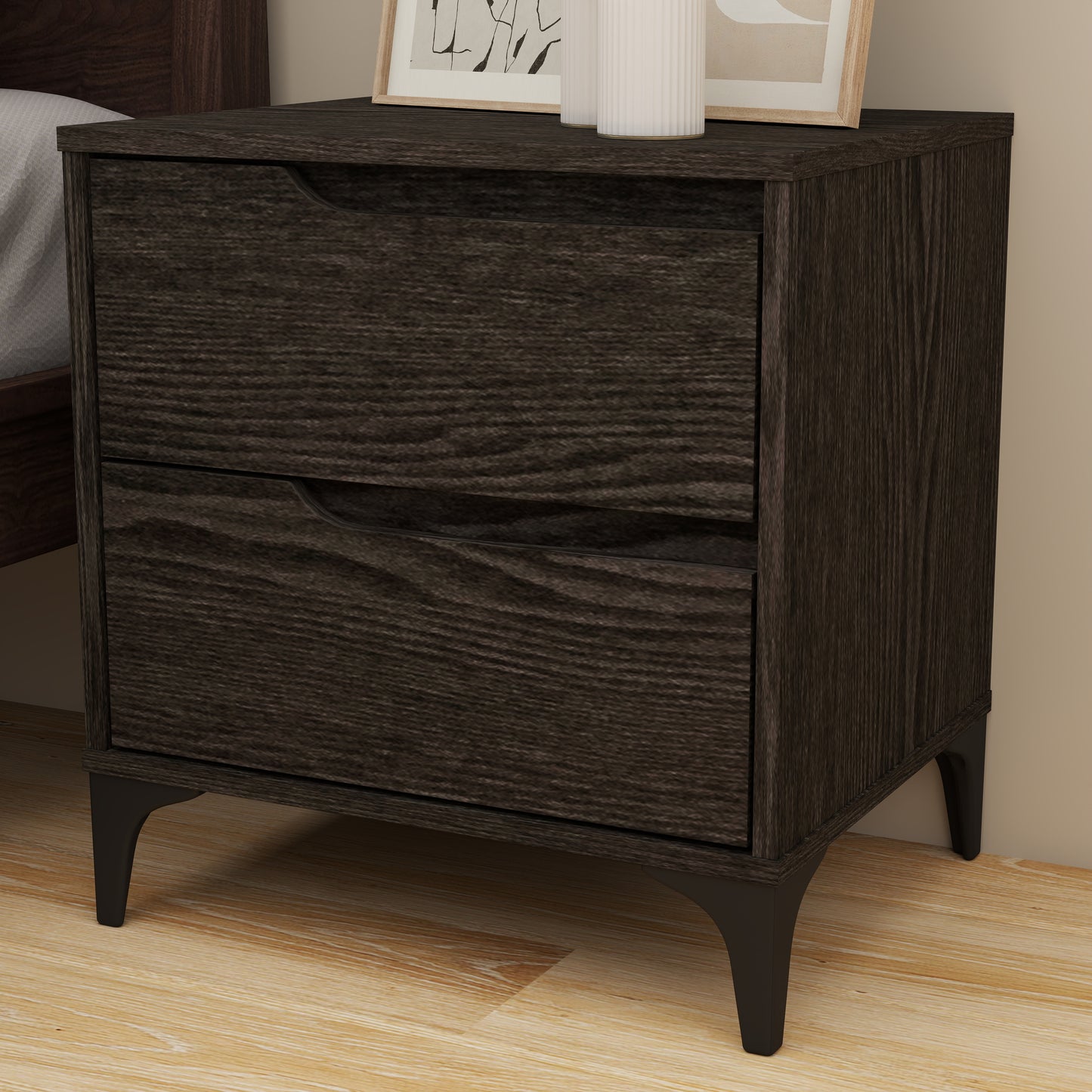 Galano Modern 2-Drawer Nightstand 18.9" W × 15.7" D × 20.3" H