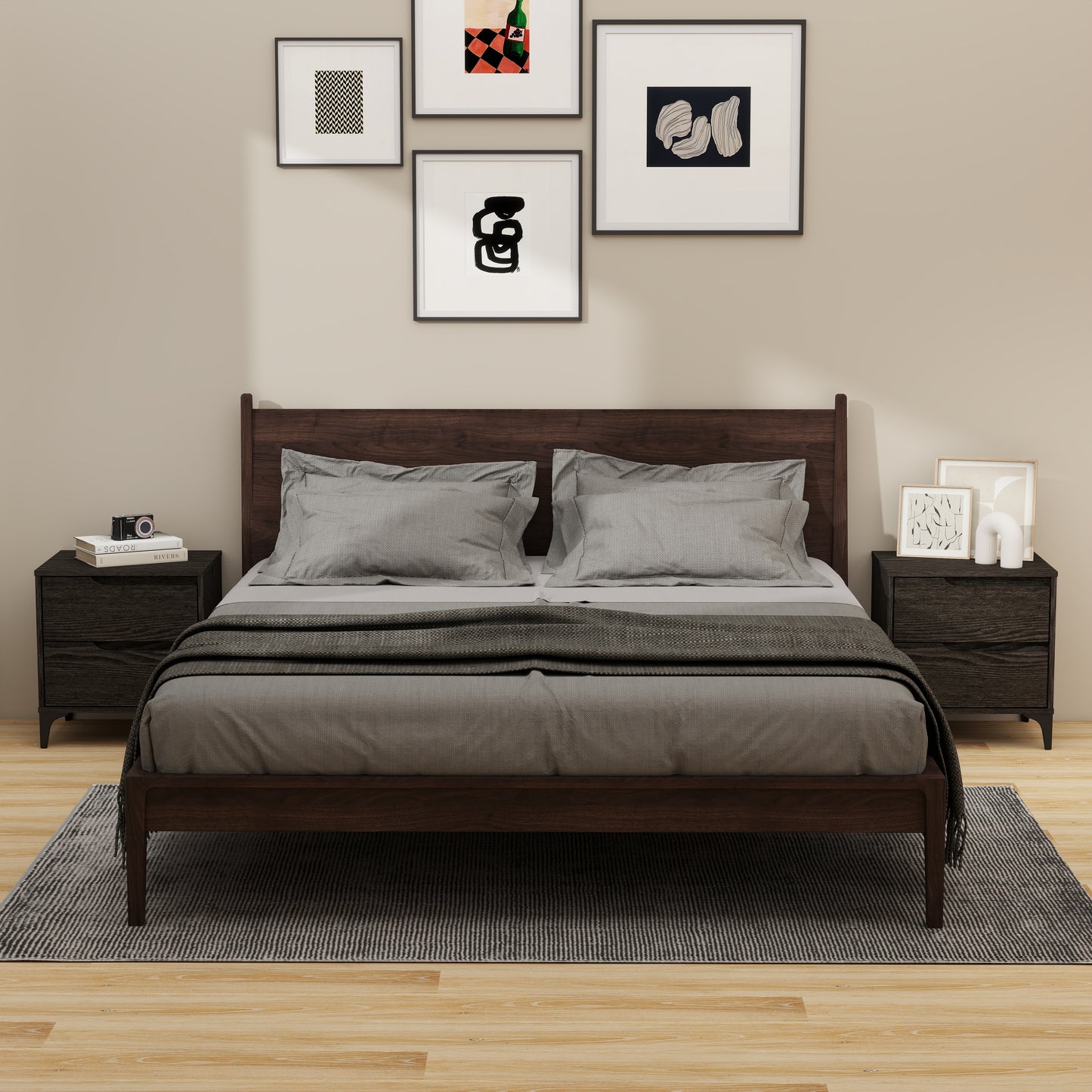 Galano Modern 2-Drawer Nightstand 18.9" W × 15.7" D × 20.3" H